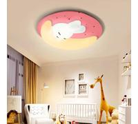 Créatif Lapin LED Plafonnier Fantasy Cartoon Chambre d'Enfants Lustre pour Garçons, Filles Chambre, Chambre d'Enfants, 3 Éclairage, 18.3', 40W