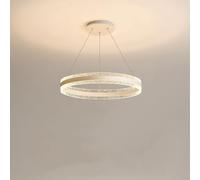 Créatif multicouche cercle tricolore lumière changeante protection des yeux LED lampe suspendue de luxe haut de gamme salon cuisine île pendentif hôtel café lustre villa centre commercial éclairage