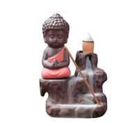 Créatif Peu Rouge Bouddha Encensoir Titulaire en Céramique Yixing Reflux Encens Brûleur Bouddha Argile Pourpre Pottery Bâton Base Porte-encens Thé Pet Cadeau Décor À La Maison Rose