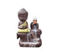 Créatif Peu Rouge Bouddha Encensoir Titulaire en Céramique Yixing Reflux Encens Brûleur Bouddha Argile Pourpre Pottery Bâton Base Porte-encens Thé Pet Cadeau Décor À La Maison Jaune