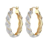 Créatif plaqué Séparation des couleurs Boucles d'oreilles exagérées Boucles d'oreilles en Europe et en Amérique Accessoires Boucles d'oreilles Matériau naturel, taille unique, Cuivre, Pas de gemme