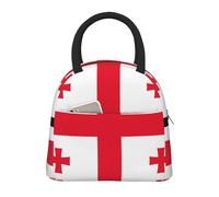 Créatif Unisexe Georgia Drapeau Grande Sac Isotherme Repas Tote Boîte À Déjeuner Portable Conteneur École Voyage Pique-Nique