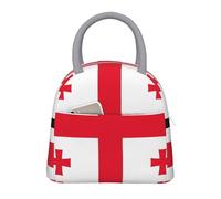 Créatif Unisexe Georgia Drapeau Grande Sac Isotherme Repas Tote Boîte À Déjeuner Portable Conteneur École Voyage Pique-Nique