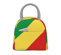 Créatif Unisexe Republic of the Congo Drapeau Grande Sac Isotherme Repas Tote Boîte À Déjeuner Portable Conteneur École Voyage Pique-Nique