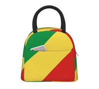 Créatif Unisexe Republic of the Congo Drapeau Grande Sac Isotherme Repas Tote Boîte À Déjeuner Portable Conteneur École Voyage Pique-Nique