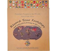 Creatifwood Punaises Drapeaux Nationaux (Lot de 291) avec 2 Plaques en Liège - Épingles de Carte, Suivi de Voyages, Décoration Carte du Monde