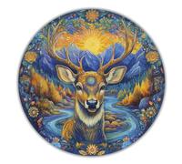 CREATIFWOOD Puzzle en Bois Original 250 pièces - Taille 28×28 cm - Pièces Uniques - Activité relaxante et éducative - Cadeau Parfait pour Adultes et Ados (Dragon Celeste)