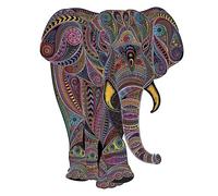 CREATIFWOOD Puzzle en Bois Eléphant Impérial Original 200 pièces - Taille 31×39 cm - Pièces Uniques - Activité relaxante et éducative - Cadeau Parfait pour Adultes et Ados