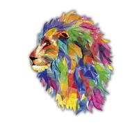 CREATIFWOOD Puzzle en Bois Original 200 pièces - Pièces Uniques - Activité relaxante et éducative - Cadeau pour Adultes et Ados (Lion Mozaïk)