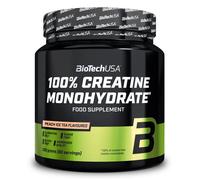 BioTechUSA 100% Creatine Monohydrate | Créatine de qualité pharmaceutique | Micronisée | Végétalienne | Sans gluten, 300 g, Thé glacé à la pêche