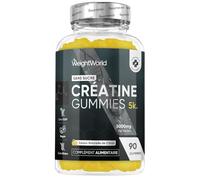 Creatine Gummies 5000mg Vegan sans Sucre - selon l'EFSA, la créatine augmente les performances physiques lors d'exercices successifs de courte durée et de haute intensité - Saveur Citron