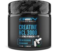 Créatine HCL - 365 gélules - Hautement dosé avec 3000 mg de chlorhydrate de créatine par dose quotidienne - Absorption maximale & biodisponibilité - 100% végane