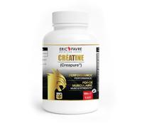CRÉATINE MONOHYDRATE CREAPURE® - 120 Gélules Végétales - 100% Pure & Hautement Assimilable - Puissance, Explosivité & Performances Sportives - Créatine Brevetée Premium - Cure 30 Jours - Eric Favre
