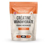 Créatine Monohydrate en Poudre Micronisée | Sachet 400 g | 114 Portions | Creatine Monohydrate Poudre Ultra-Fine 200 Mesh à Dissolution Rapide (Pas en Gelules ni Gummies) | Vegan | Vitabright