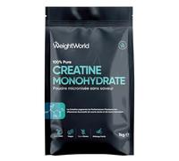 Creatine Monohydrate Poudre Pure Vegan 1 kg, 330 Portions Créatine Monohydrate Micronisée sans Additifs, Protéine sans Saveur, sans Gluten ni OGM, sans Stéarate de Magnésium, Cuillère Incluse