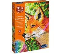 Création à base de mini strass - SENTOSPHERE - Art & Créations - Canevas à Diamanter - Renard - Dès 8 ans