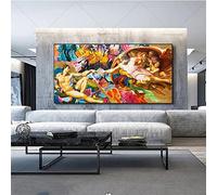 Création d'Adam Graffiti Art Toile Peinture Affiches et Impressions Main à Main Street Wall Art Photos pour Salon 70x140cm (28x55in) Sans Cadre