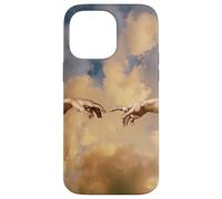 Création de Adam Art Michelangelo Fingers Art Coque de téléphone Coque pour iPhone 14 Pro Max