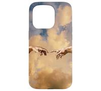 Création de Adam Art Michelangelo Fingers Art Coque de téléphone Coque pour iPhone 15 Pro