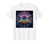Création de géométrie sacrée du Cube de métatron T-Shirt Graphique avec Valeur, Homme, Blanc, M