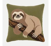 Création De Tapis Et Canvas Taie D'Oreiller Kits Paresseux animal Crochet Kit Point Noué Coussin Kit De Verrouillage Tapis Point Noué 43×43Cm