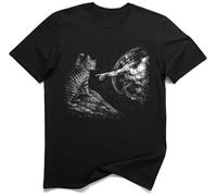 Creation of Cat Michelangelo Meme Tee (M, Noir)