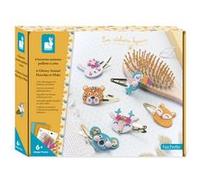 Janod – Kit de création perles et bijoux – 6 barrettes animaux pailletés à créer