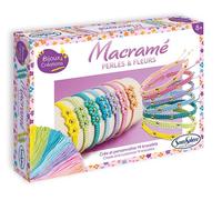 Sentosphère – Coffret Macramé Perles & Fleurs – 14 bracelets, perles dorées, dès 8 ans – 80003