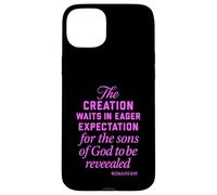Creation Waits God Children Bible Prayer Group Romains 8:19 Coque pour iPhone 15 Plus