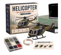 Créations Puzzles 3D en Perles,Bateau Hélicoptère 3D Petits Loisirs Créatifs Amusants Faits Main - Kit Broderie Perlée Char Avion Chasse | pour Anniversaire Loisir Activité À La Maison