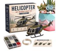 Créations Puzzles 3D En Perles - Modèles 3D faits main bateau hélicoptère petites créations amusantes,Kit broderie perles char et avion de chasse - Pour Anniversaire Fête Vacances Intérieur Maison Loi