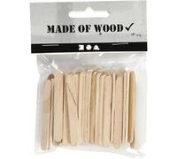 Creativ 100263 Ice Lolly Sticks, mini, L: 5,5 cm, W: 6 mm, birch, 50pcs