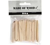 Creativ 100263 Ice Lolly Sticks, mini, L: 5,5 cm, W: 6 mm, birch, 50pcs