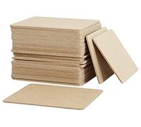 Creativ 55761 Lot de 50 dessous de verre en bois MDF 10 x 10 cm - Épaisseur 3 cm