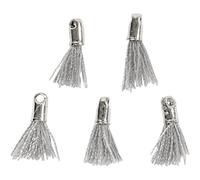 Creativ 61188 Coton Tassel 1 cm 5 pcs Gris