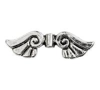 Creativ Ailes, argent antique, L: 35 mm, diamètre intérieur 1,5 mm, 6 pièce/ 1 Pq.