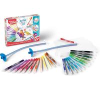 Creativ - Blowpen Art - Kit De 24 Feutres Aérographes Avec Tube Blowpen Pour Créer Des Dessins Originaux - Kit De Loisirs Créatifs Dès 5 Ans, Multicouleurs, Taille Unique