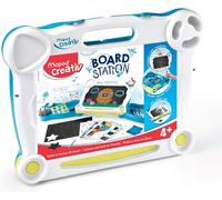 Creativ Board Station - Station De Dessin Pour Enfants Avec Ardoise Double Face - Dessins Effaçables Craies Et Feutres - Valisette De Rangement - Jouet Loisir Créatif Dès 4 Ans[ARD915436]