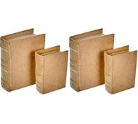 Creativ Boîtes livres, dim. 6x9x2 cm, dim. 8x11,5x2,5 cm, 2pièces, Marron (Lot de 2)