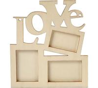 Creativ Company Cadre photo d'amour en bois 19,7 x 16 cm ép. 7 mm 1 pièce
