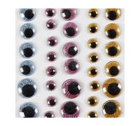 Creativ Company 29061, plastique, bleu, or, rouge, 54 pcs, 1 feuille