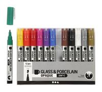 Creativ Company 31334 Marqueur 12 Pièce(S) Pointe Ogive Noir, Bleu, Marron, Or, Vert, Orange, Rose, Violet, Rouge, Argent, Blanc, Jaune