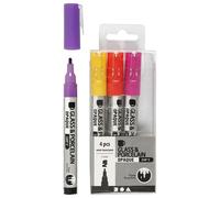 Creativ Company 31335 Marqueur 4 Pièce(S) Pointe Ogive Rose, Violet, Rouge, Jaune