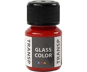 Creativ Company 35-Piece Verre Couleur Transparente, Rouge