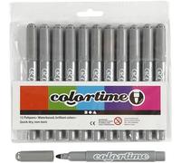 Creativ Company 37361 Marqueur 12 Pièces Pointe Ogive Gris