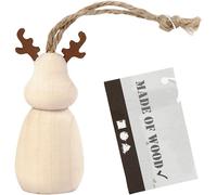 Creativ Company 58060, Boule de Noël décorative, Bois, Beige, 1 pc, 33 mm, 78 mm