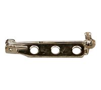 Creativ Company 600720 10-Piece Silver-Plated Brooch Backs