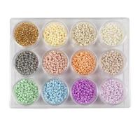 Creativ Company 68235 Perle Perle En Forme De Graine Verre Multicolore 12 Pièce(S)
