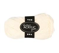 Creativ Company - Acrylic Yarn, Off-White, 50gr, 80m 421801