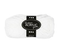 Creativ Company - Acrylic Yarn, White, 50gr, 80m 421710